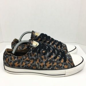 Converse Women’s All Star Low Top Ox Snow Leopard Lace Up Shoes Size 11